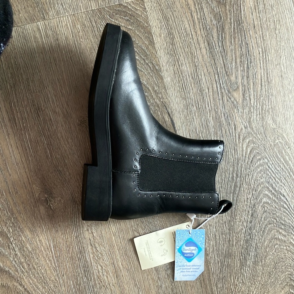 Mango Kids Black Leather Boots